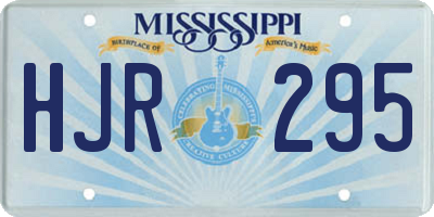 MS license plate HJR295