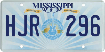 MS license plate HJR296