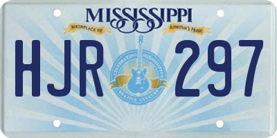 MS license plate HJR297