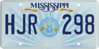 MS license plate HJR298