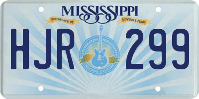 MS license plate HJR299