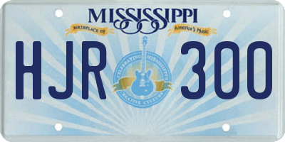 MS license plate HJR300