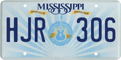 MS license plate HJR306