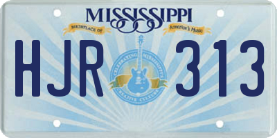 MS license plate HJR313