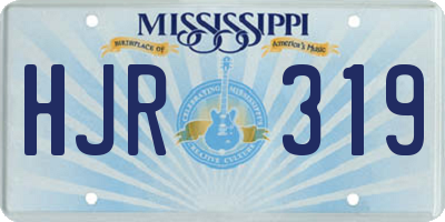 MS license plate HJR319