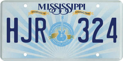 MS license plate HJR324