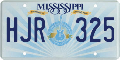 MS license plate HJR325