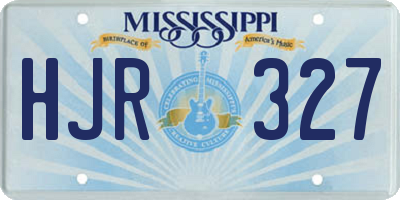 MS license plate HJR327