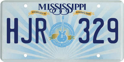 MS license plate HJR329