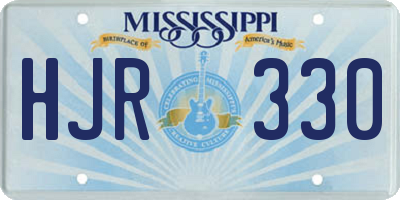 MS license plate HJR330