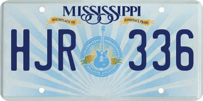 MS license plate HJR336