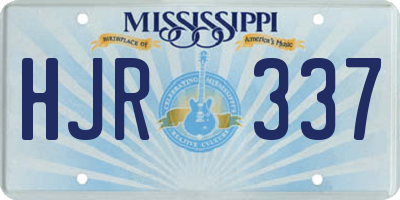 MS license plate HJR337