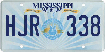 MS license plate HJR338