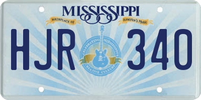 MS license plate HJR340