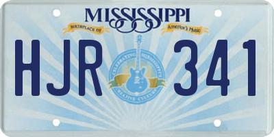 MS license plate HJR341