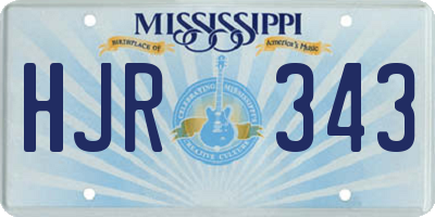 MS license plate HJR343
