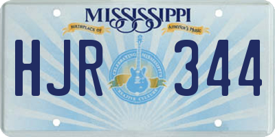 MS license plate HJR344