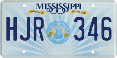 MS license plate HJR346