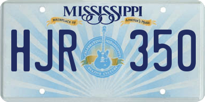 MS license plate HJR350