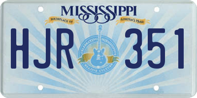 MS license plate HJR351