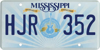 MS license plate HJR352