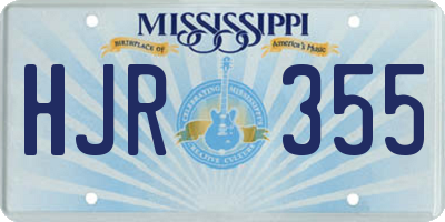 MS license plate HJR355