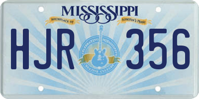 MS license plate HJR356