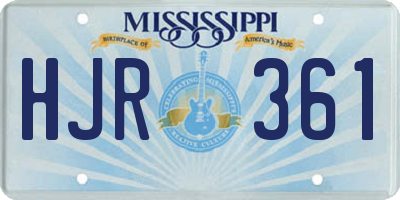 MS license plate HJR361