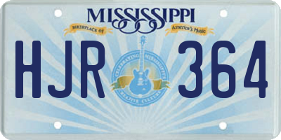MS license plate HJR364