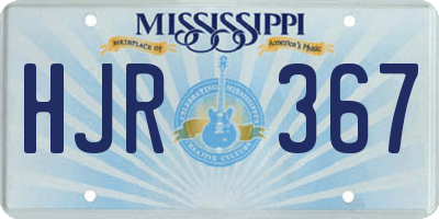 MS license plate HJR367