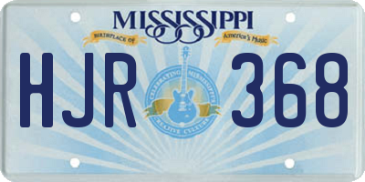 MS license plate HJR368