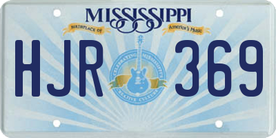 MS license plate HJR369