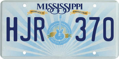 MS license plate HJR370