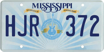 MS license plate HJR372