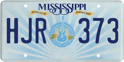 MS license plate HJR373