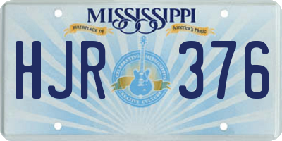 MS license plate HJR376
