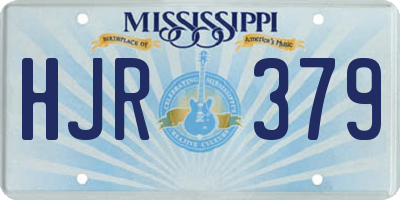 MS license plate HJR379