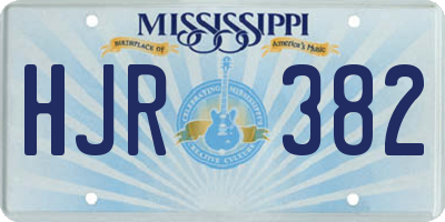 MS license plate HJR382
