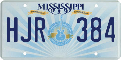 MS license plate HJR384