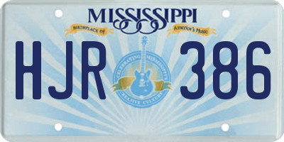 MS license plate HJR386