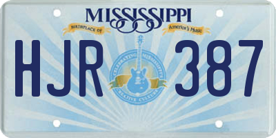 MS license plate HJR387