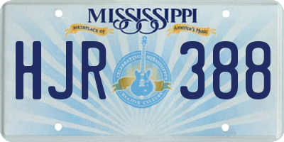 MS license plate HJR388