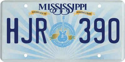 MS license plate HJR390