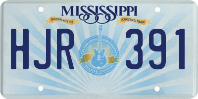 MS license plate HJR391