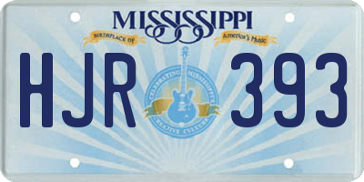 MS license plate HJR393
