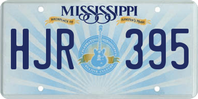 MS license plate HJR395
