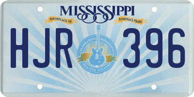 MS license plate HJR396