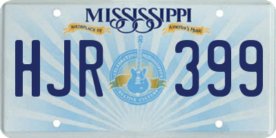 MS license plate HJR399