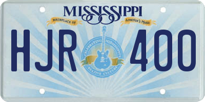 MS license plate HJR400