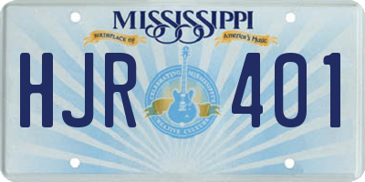 MS license plate HJR401